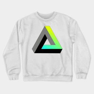 Impossible triangle with cyan to yellow gradient Crewneck Sweatshirt